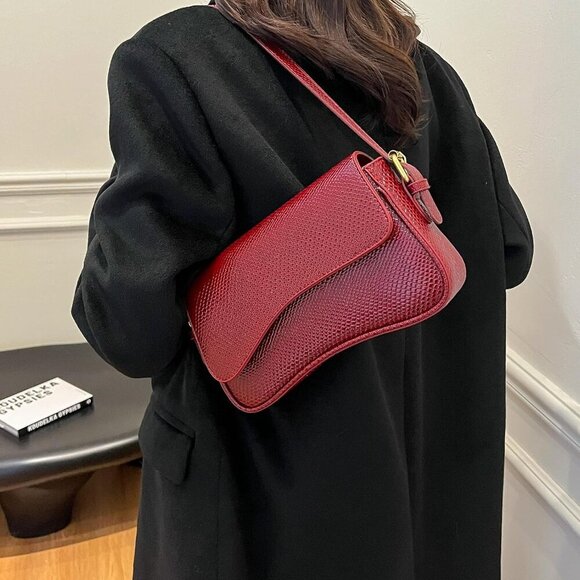 2025 Small Shoulder Bag Y2K Purse for Women, Crocodile Clutch Purse Handbag Satc - Picture 5 of 7